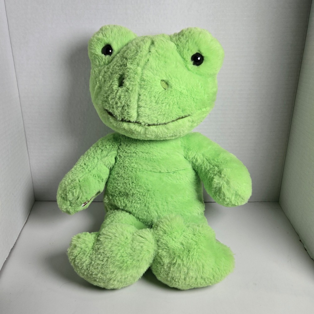 Build A Bear Spring Green Frog Plush Stuffed Animal 2022 Floppy Cute
